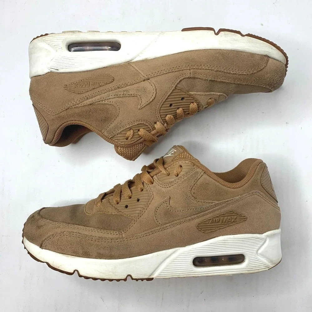 Nike Air Max 90 Ultra 2.0 LTR‎ Leather Flax/Wheat/Gum Mens 8.5 924447-200